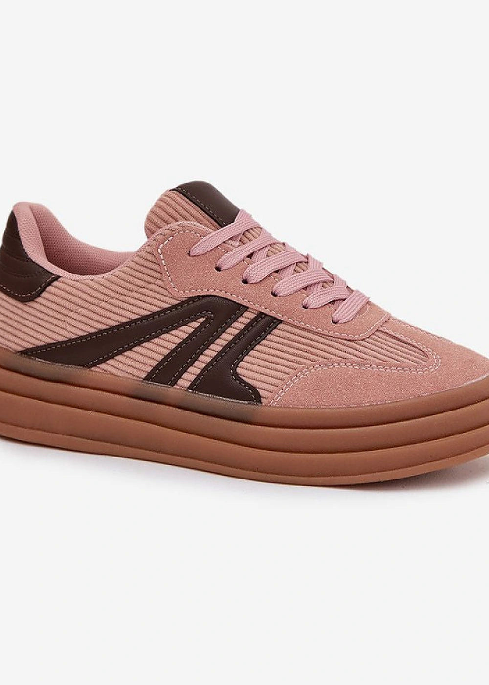Sport shoes with eco leather and corduroy