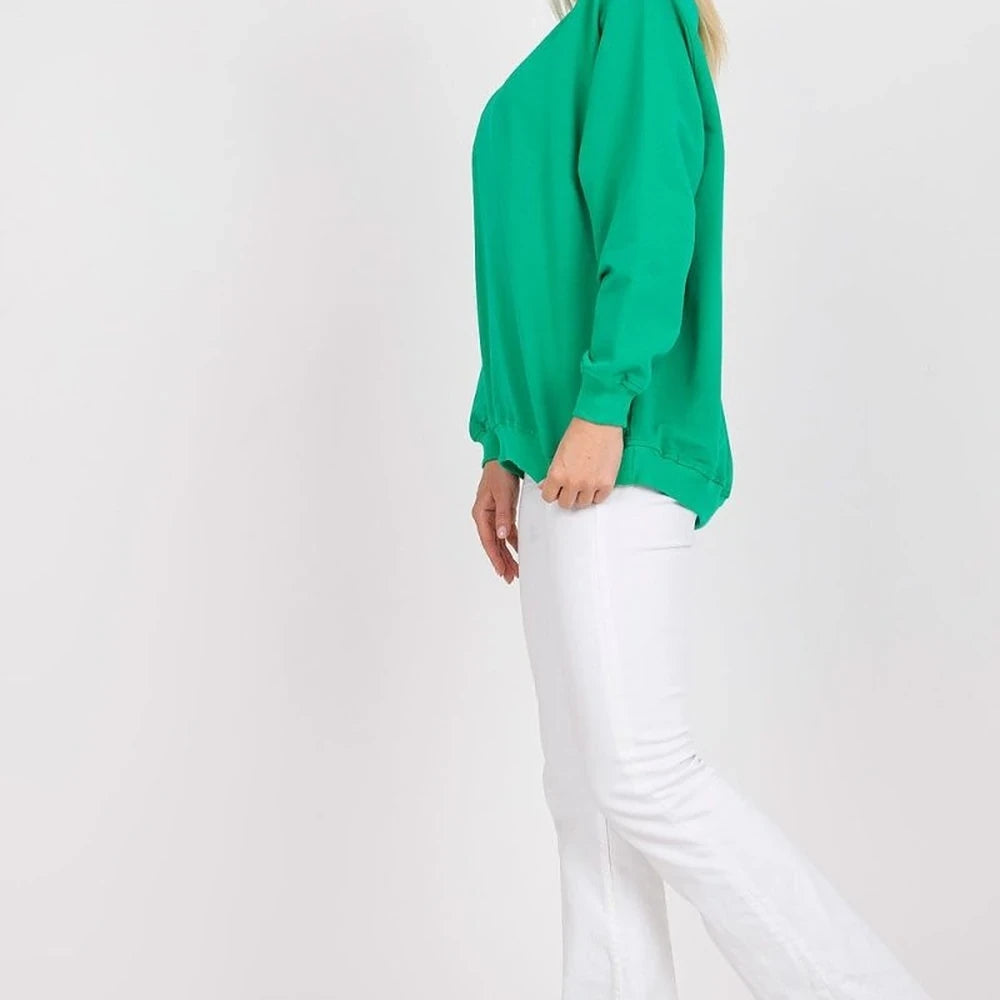 Women's Long Sleeve Stand Collar Sweatshirt