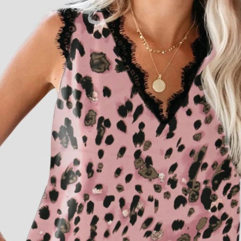 Lace Detail V-Neck Tank Top