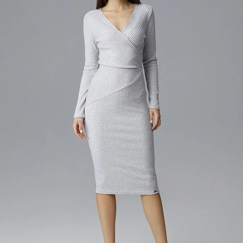 Fitted Long Sleeve Cocktail Dress