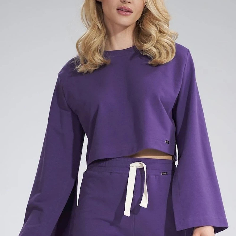 Cotton Wide Sleeve Sweatshirt
