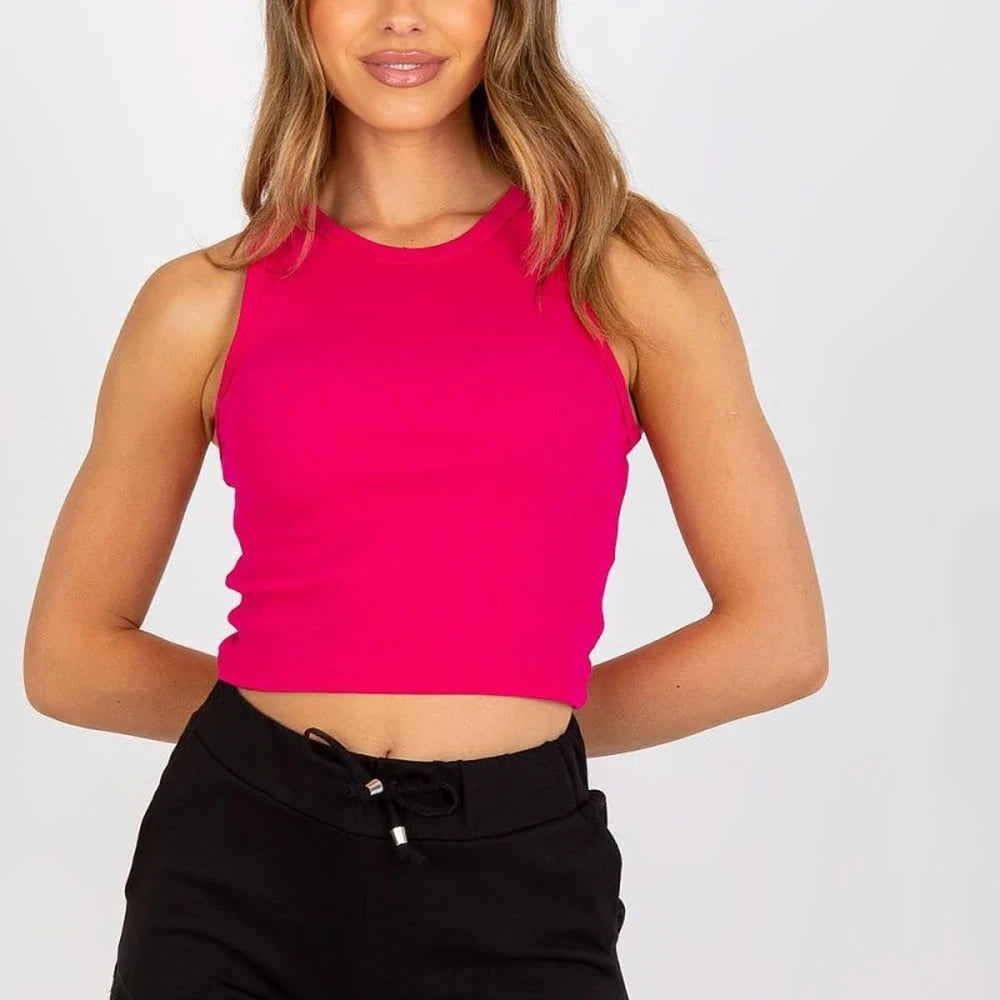 Cotton Ribbed Round Neck T-Shirt