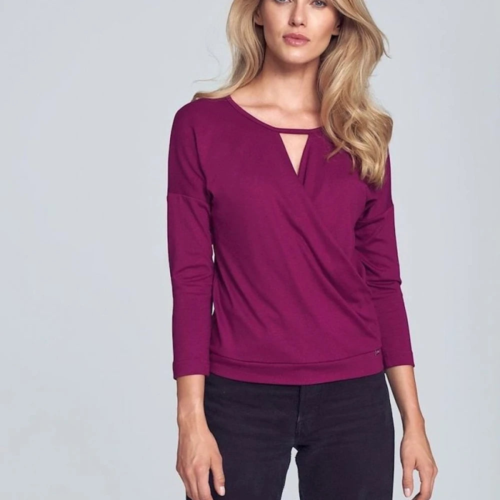 Chic Envelope Neckline Blouse