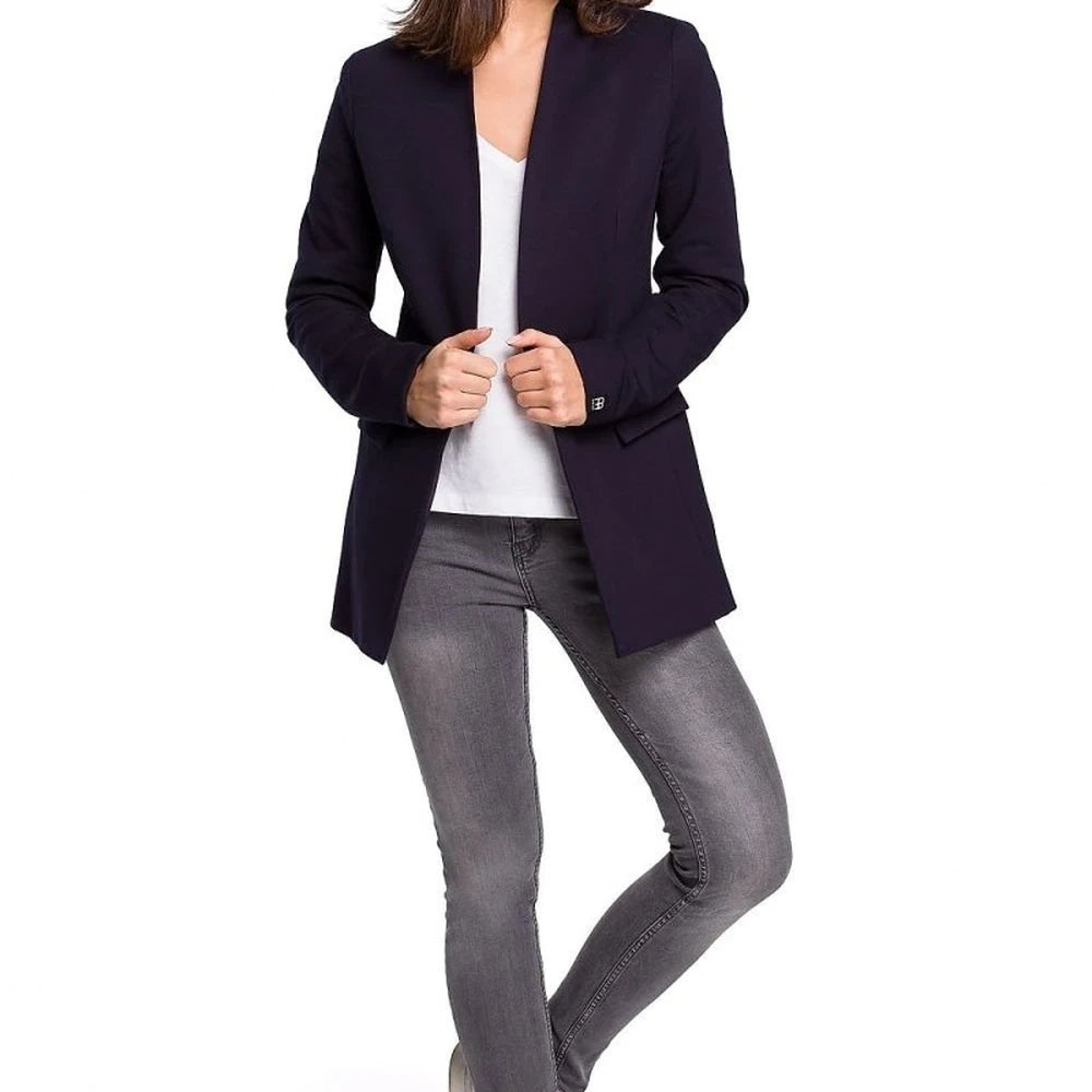 Cotton Knit Jacket with Pockets