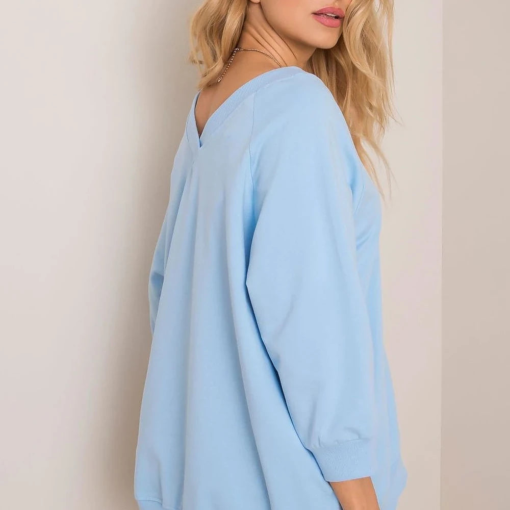 Loose Fit Sweatshirt - Cotton Spandex Blend