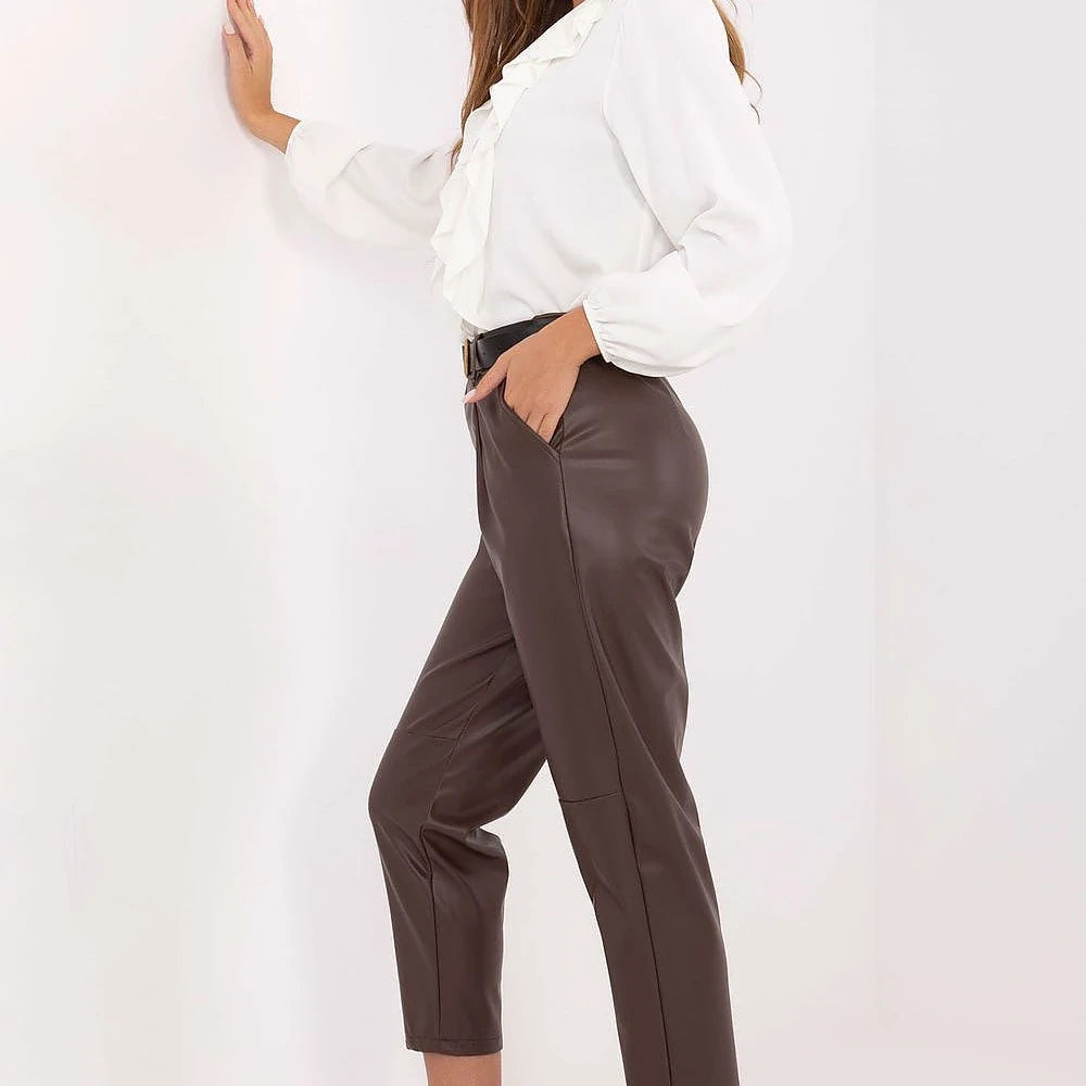 Women's Faux Leather Tapered Pants
