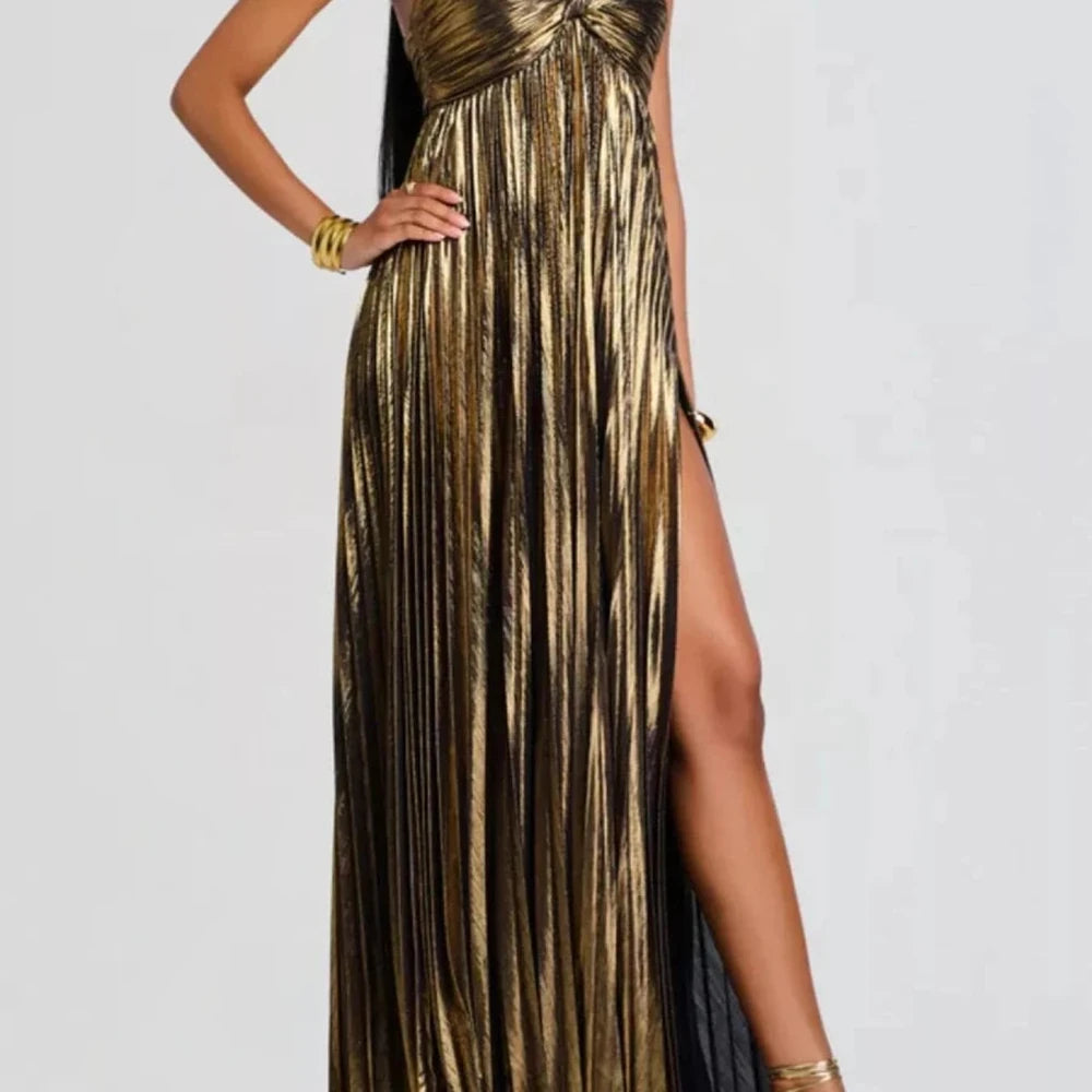 Sweetheart Neck Tube Maxi Dress with Split