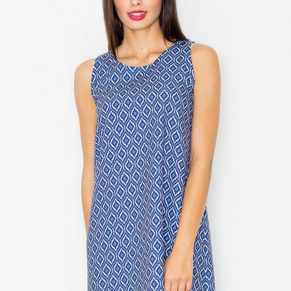 Simple Sleeveless Flared Dress for Daywear