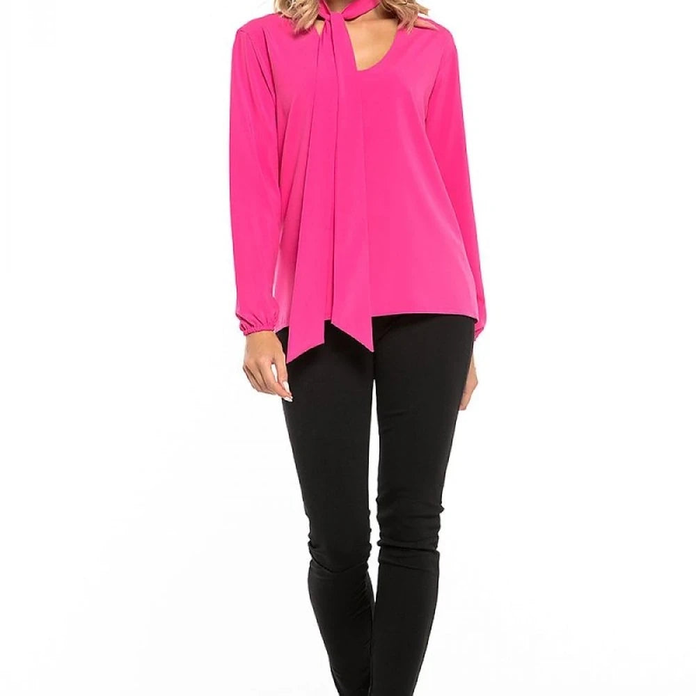 Chiffon Blouse with Tie Detail