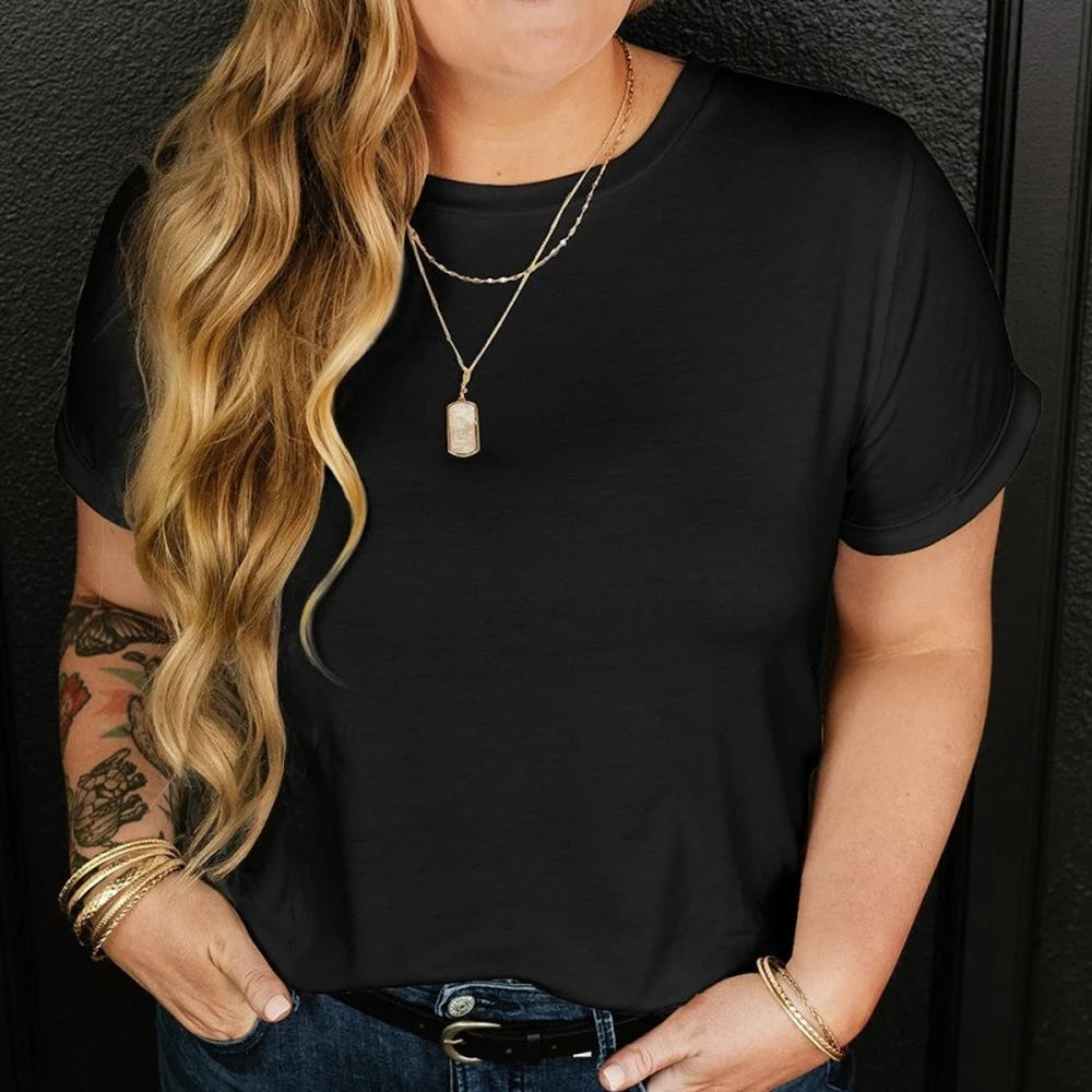 Round Neck Short Sleeve T-Shirt