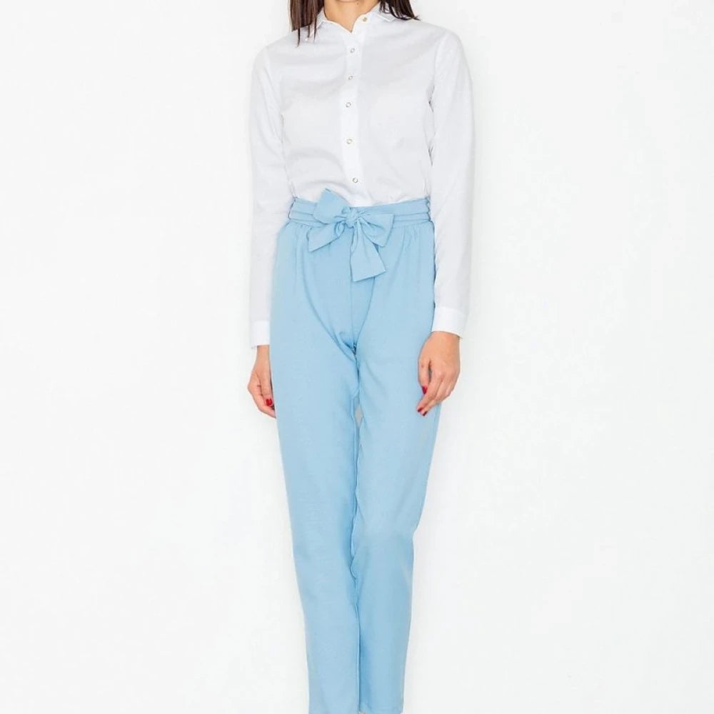 Women's Polyester Trousers with Sash