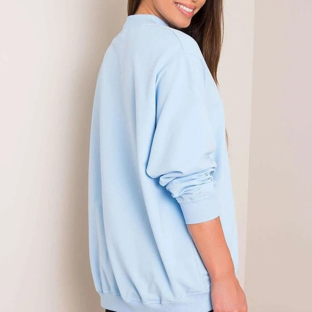 Women's Long Sleeve Stand Collar Sweatshirt