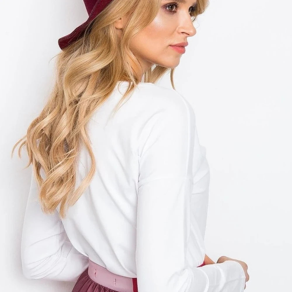 Cotton Spandex Long Sleeve Blouse