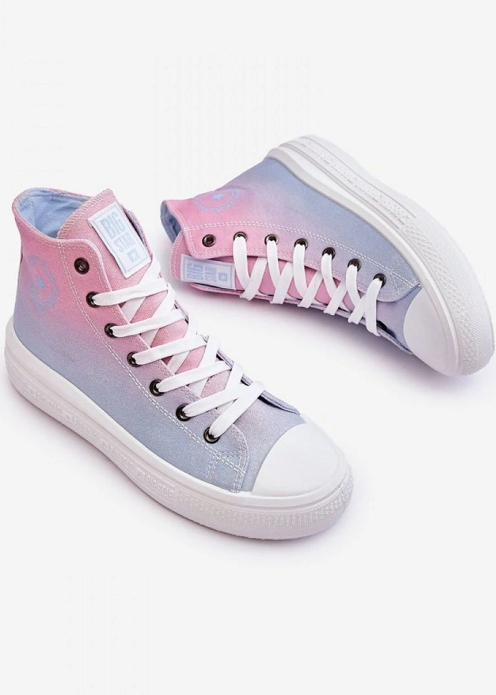 High-top platform sneakers