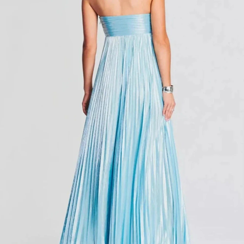 Sweetheart Neck Tube Maxi Dress with Split