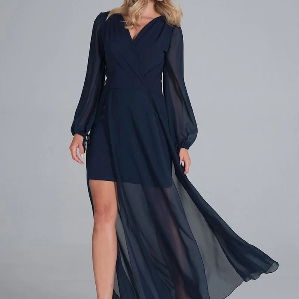 Maxi Chiffon Sleeve Evening Dress