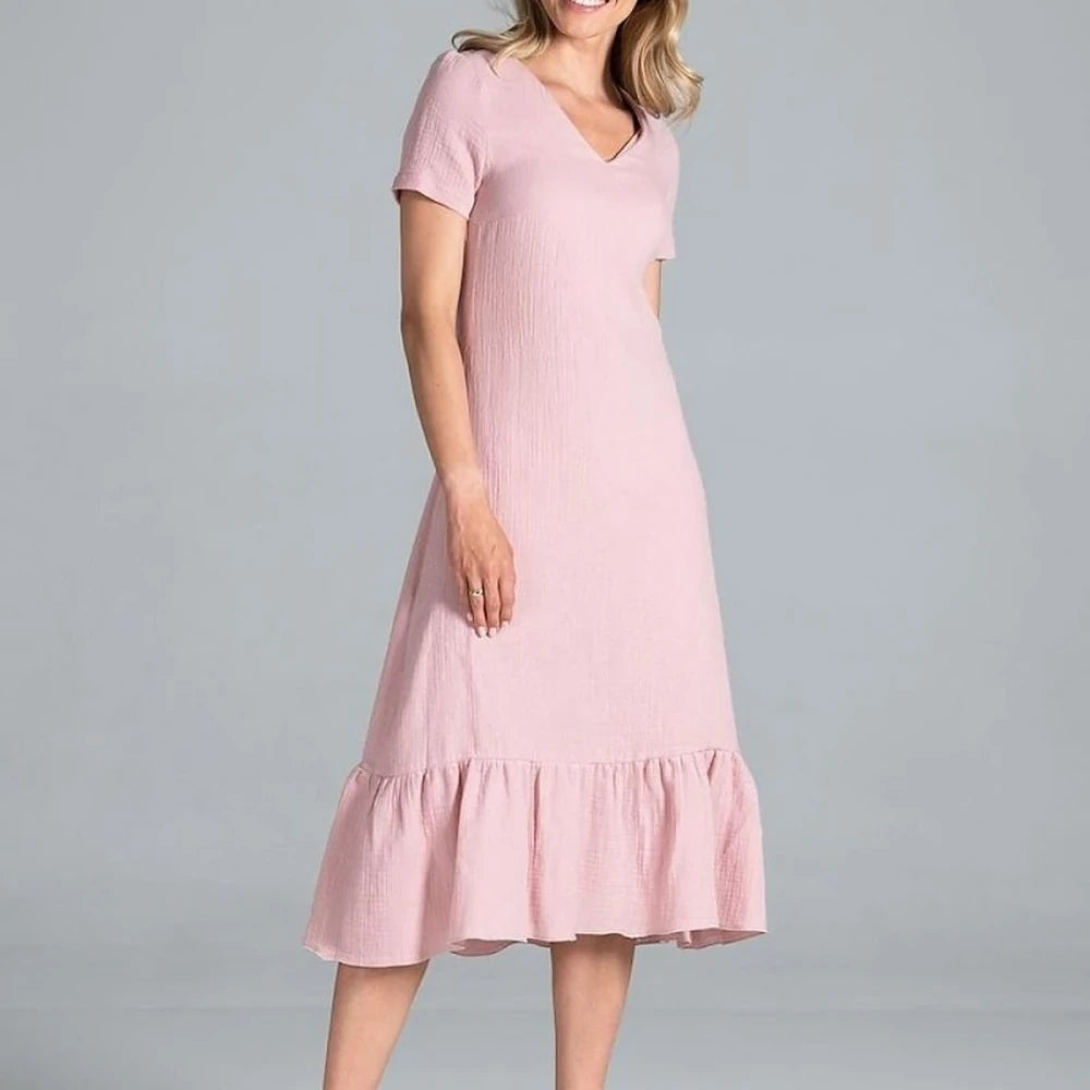 Midi Dress with Sweetheart Neckline