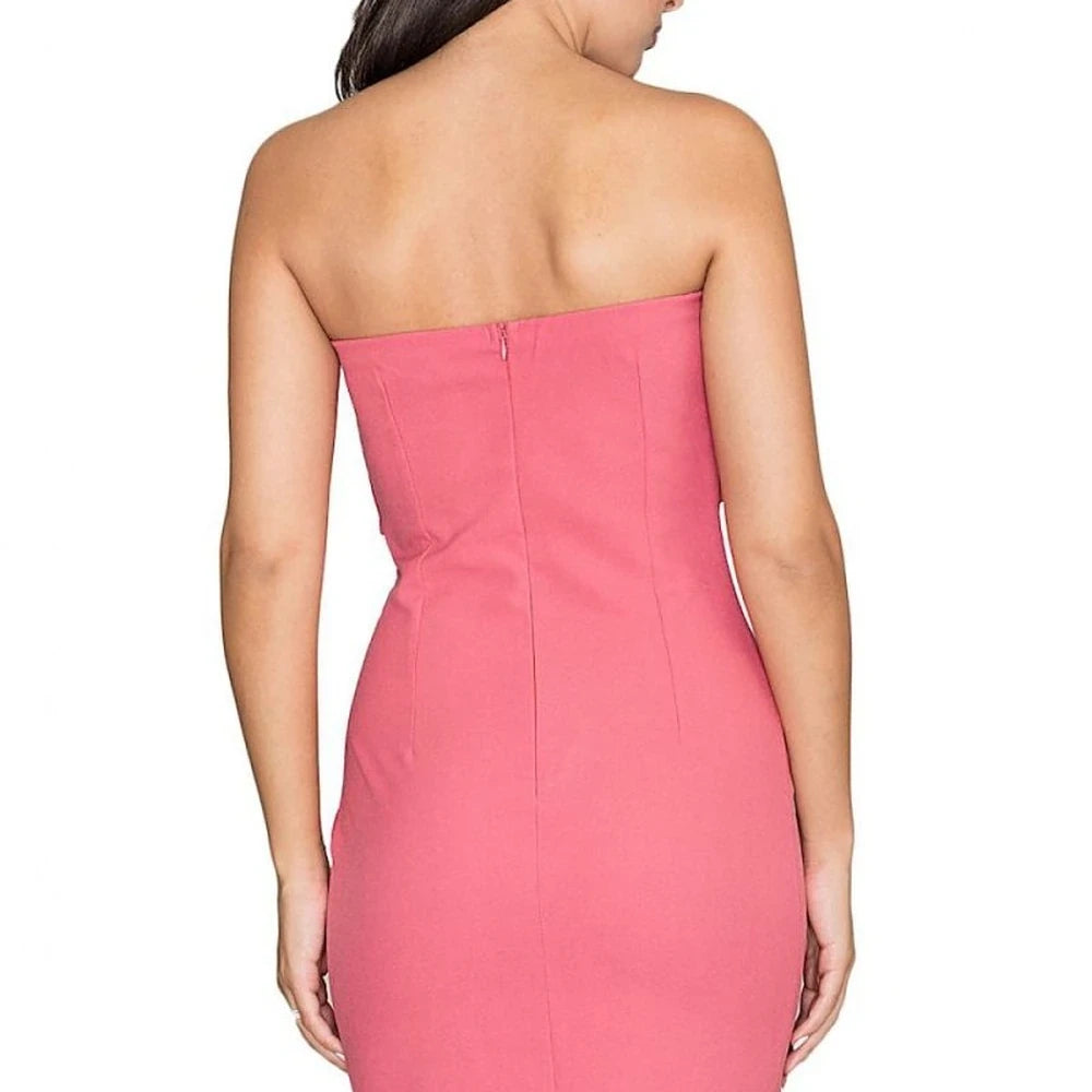 Fitted Open Shoulder Cocktail Dress