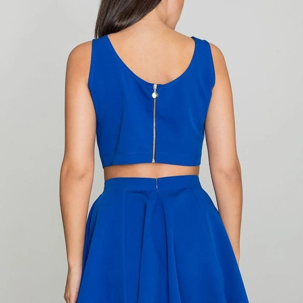 Women's Trendy Skirt Set with Zipper