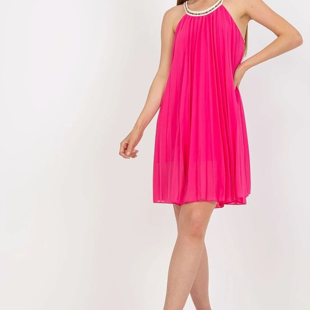 Pleated Strapless Maxi Dress