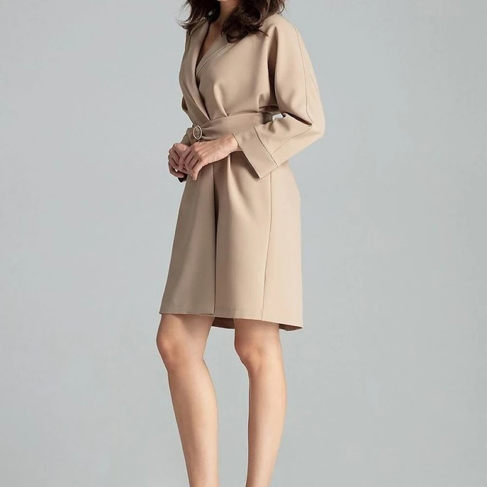 Polyester Lapel Dress-Jacket