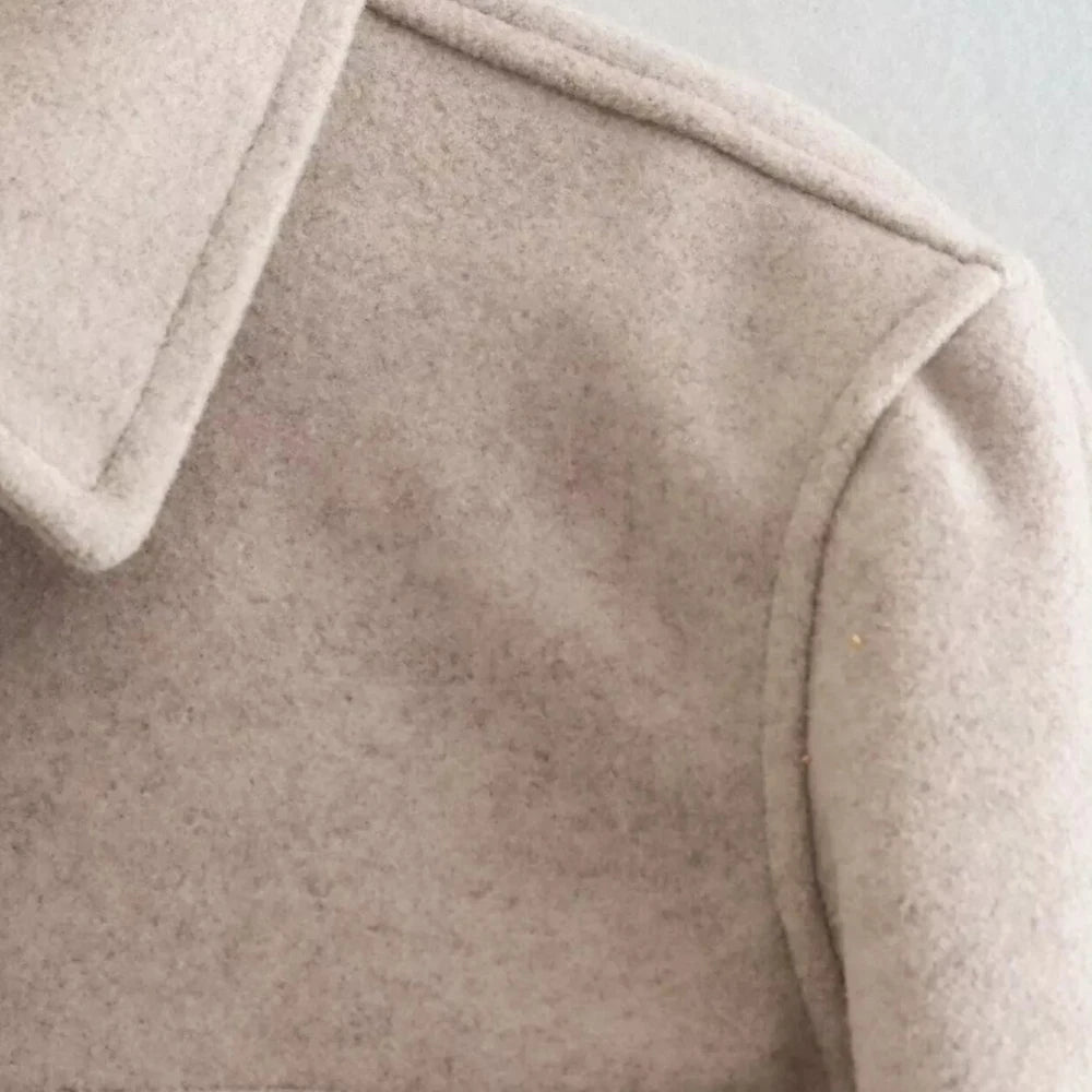 Snap Down Long Sleeve Jacket