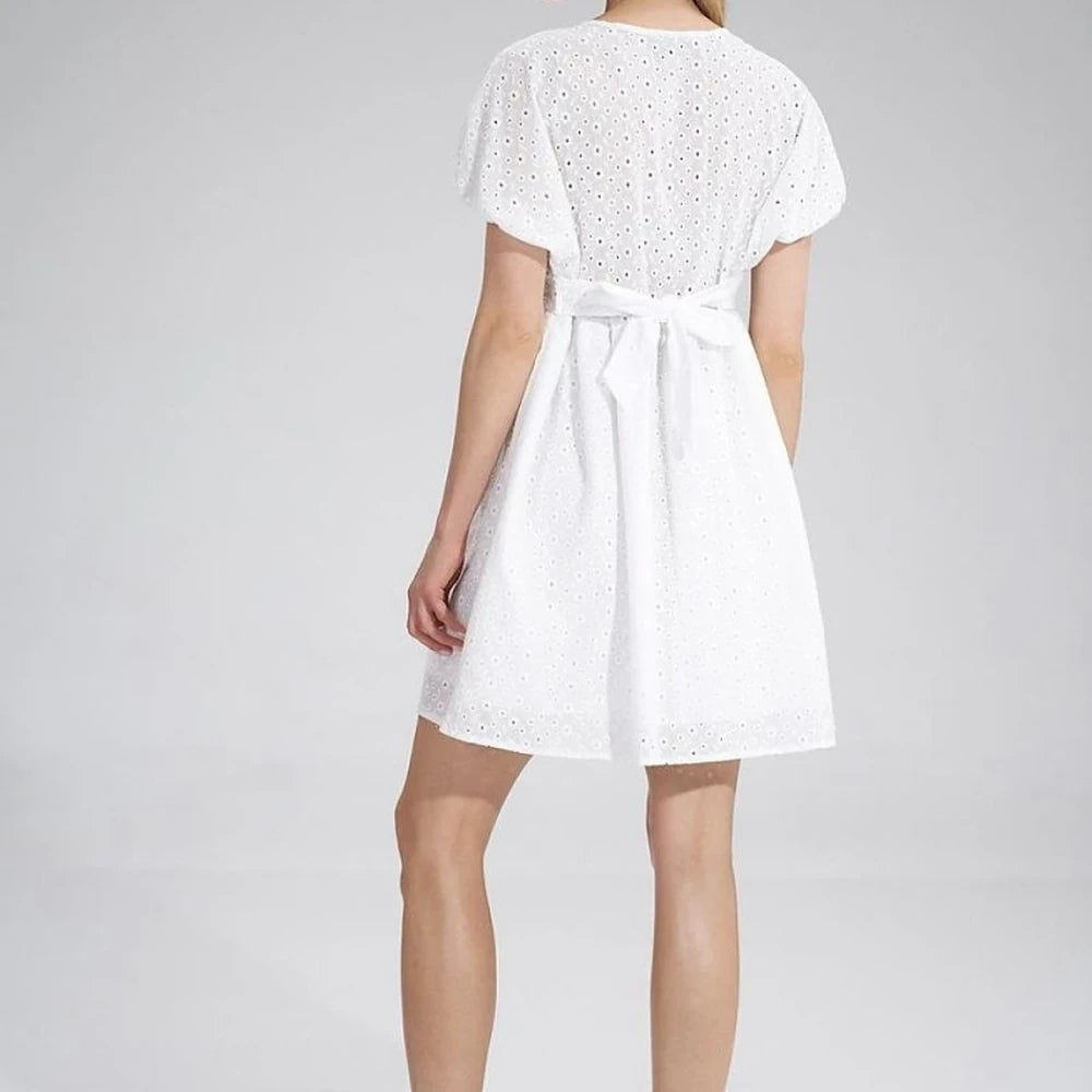 Embroidered Mini Dress