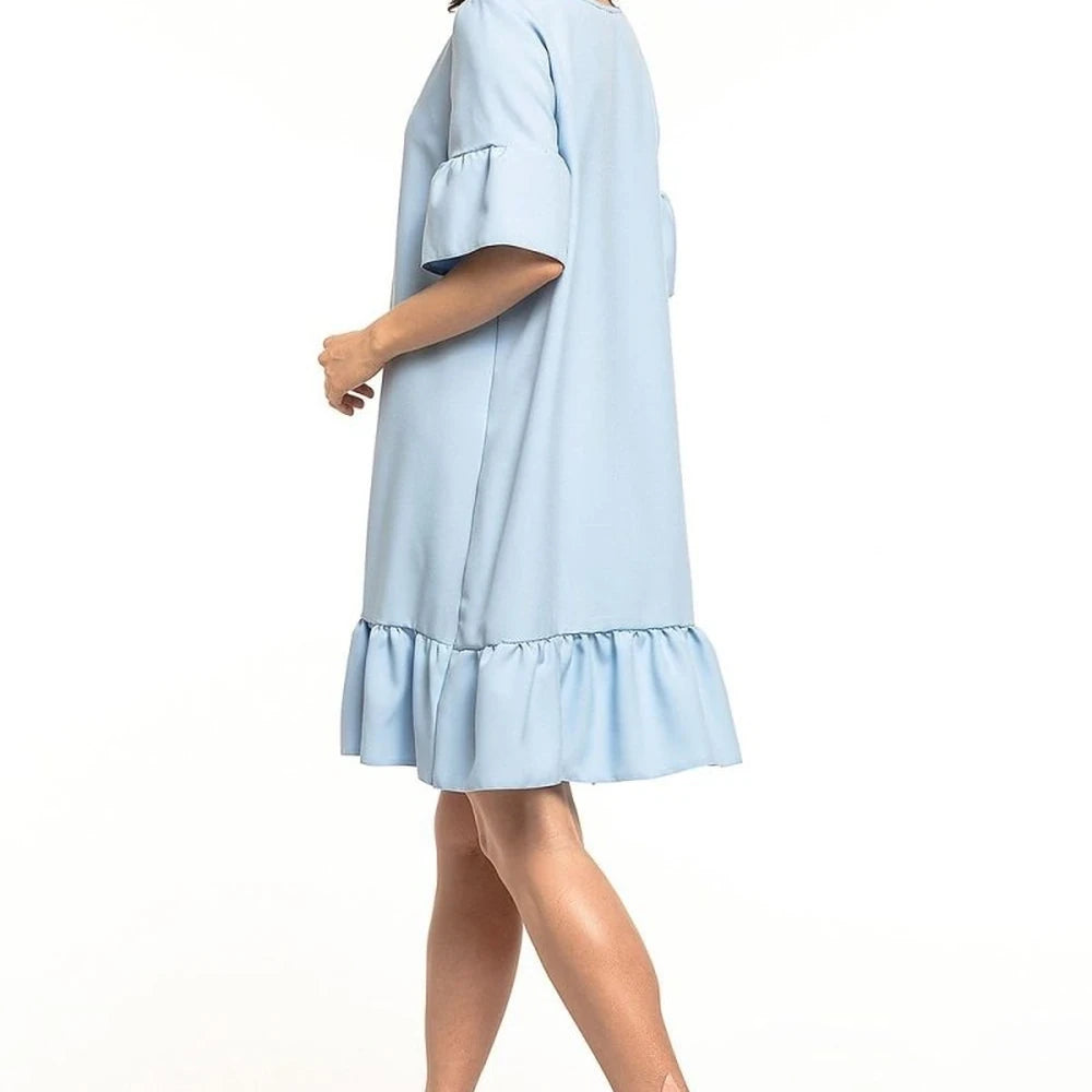 Mini Dress with Bow and Frill