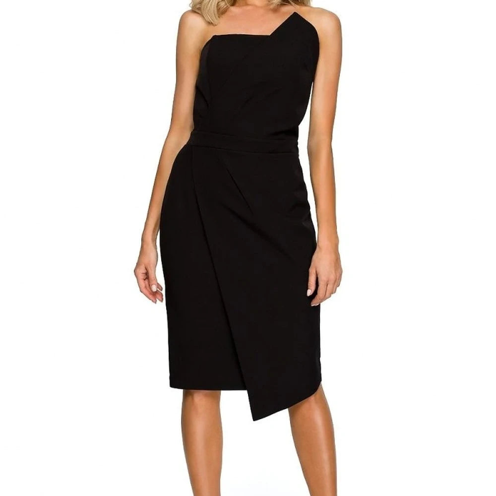 Pencil Cocktail Dress with One Shoulder