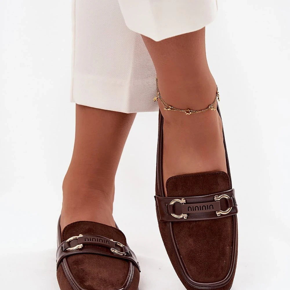 Women's Brown Loafers Flat Heel
