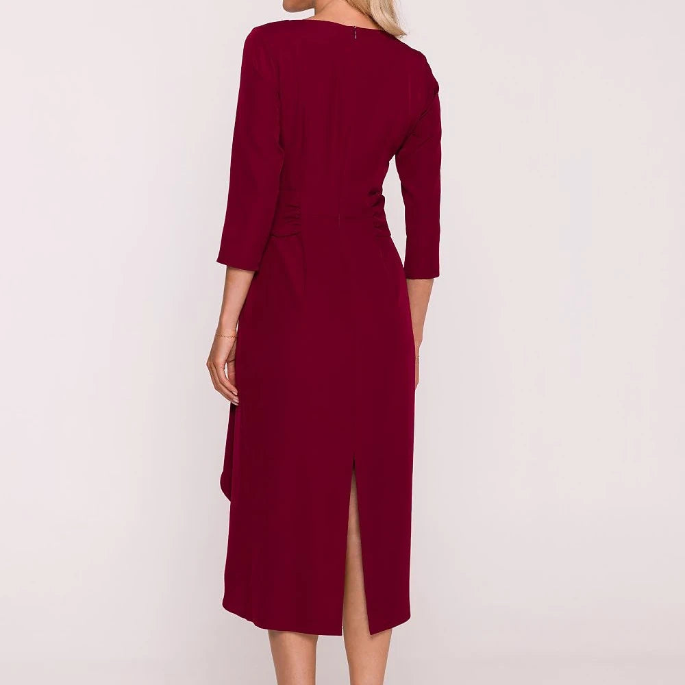 Elegant Cocktail Dress with Frill