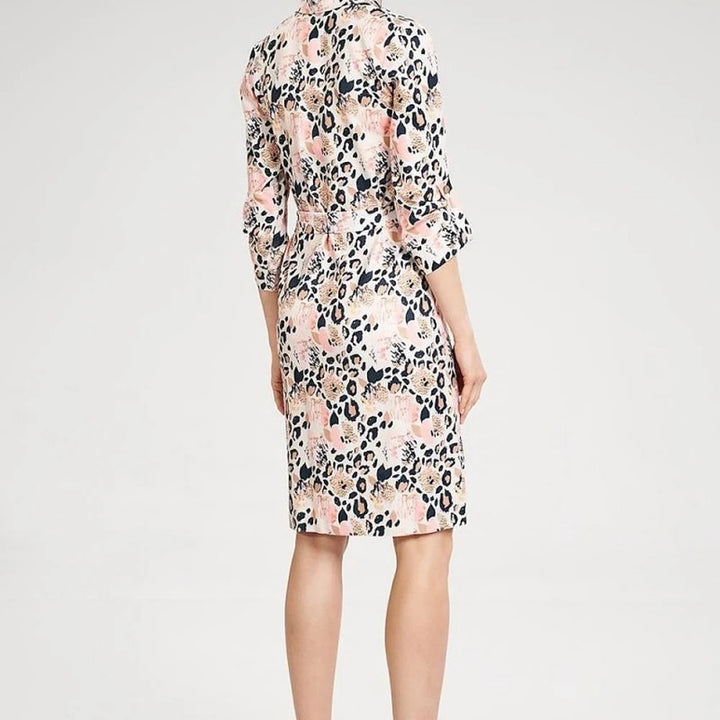 Women's Long Sleeve Shirt Dress with Belt