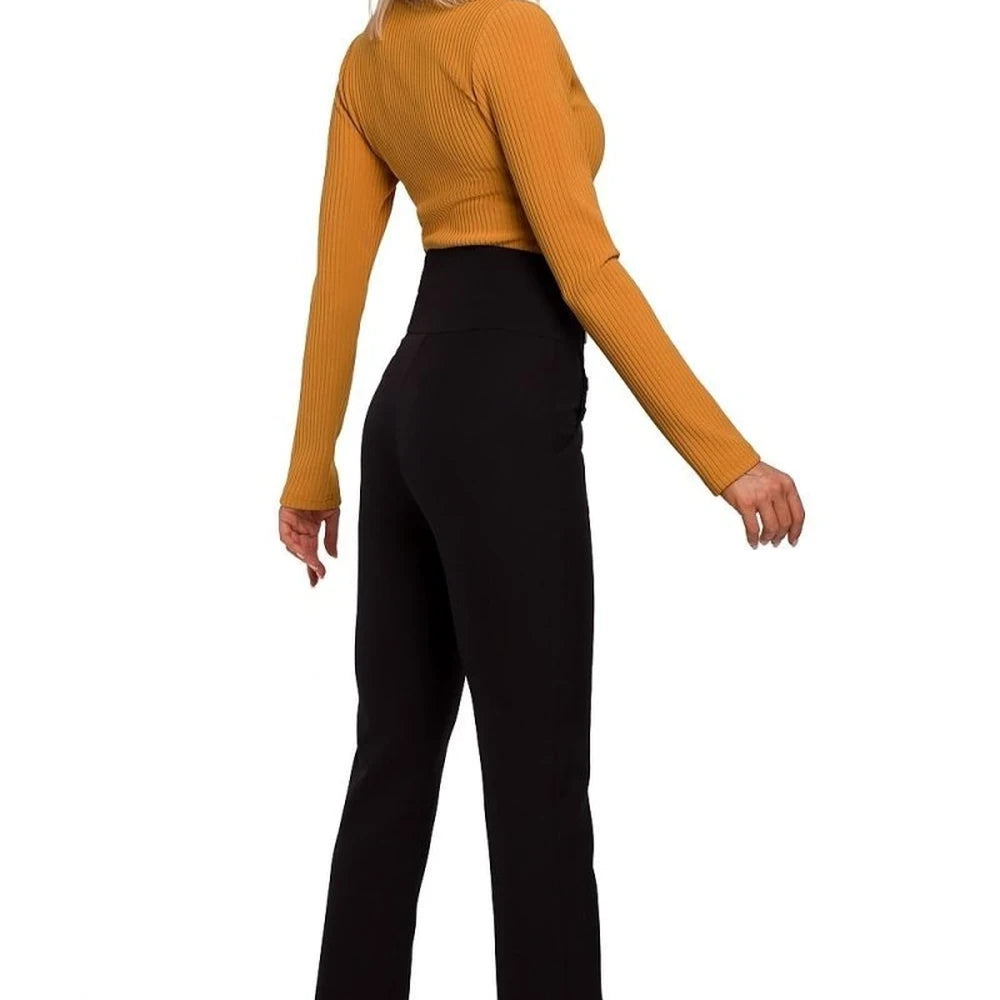 Slim Fit High Waist Trousers