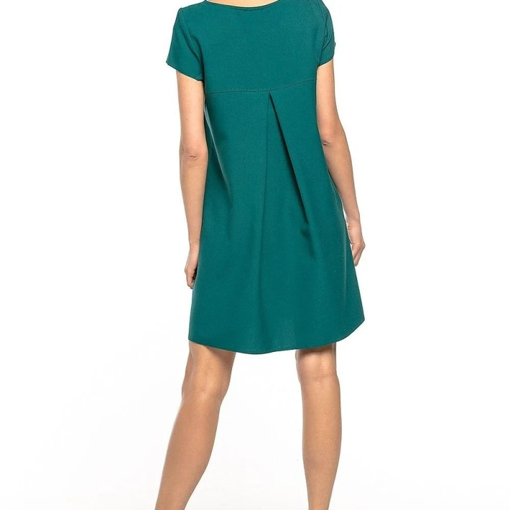 Ruffle Back Day Dress with Floral Print