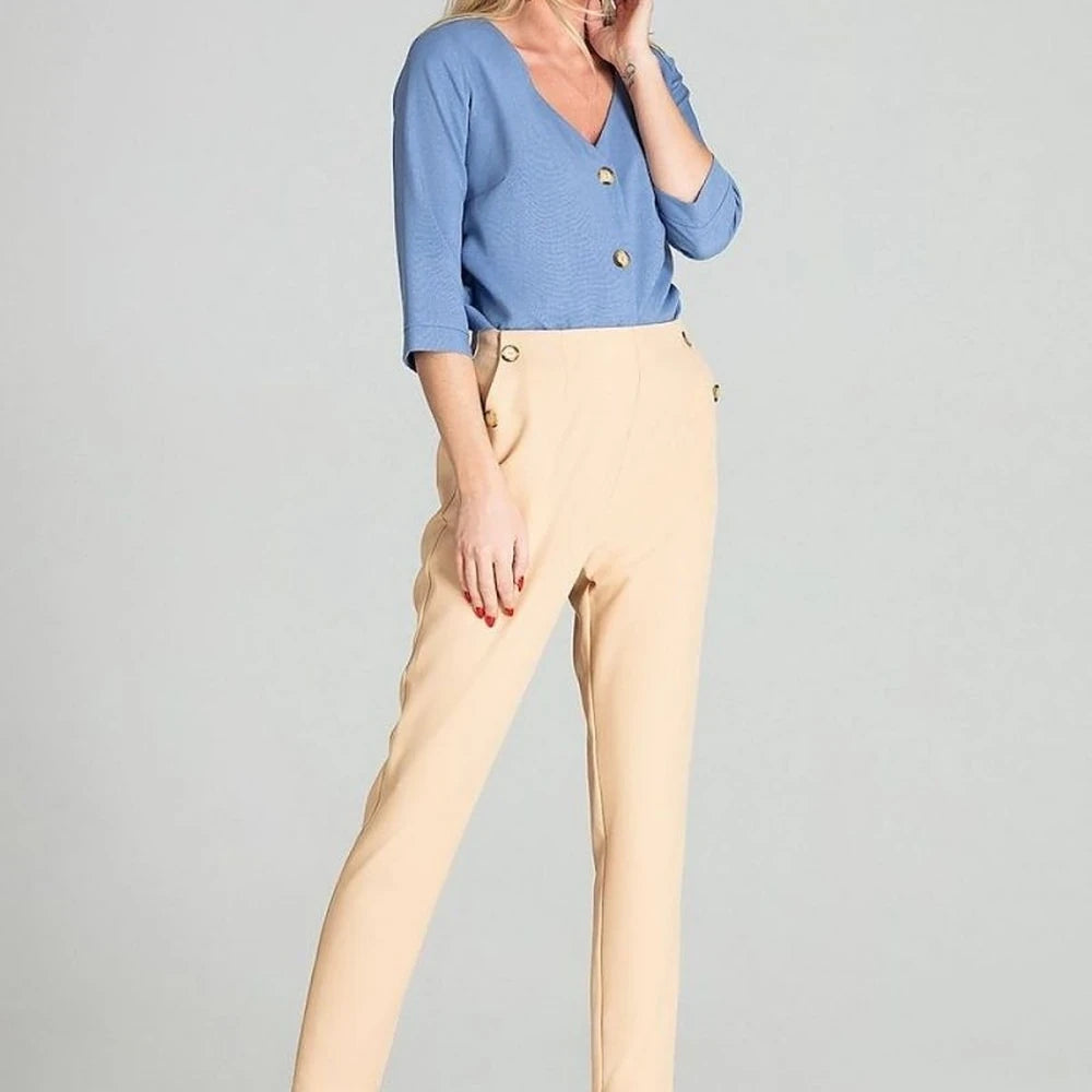 Women's 3/4 Sleeve Shirt with Cheese Neckline