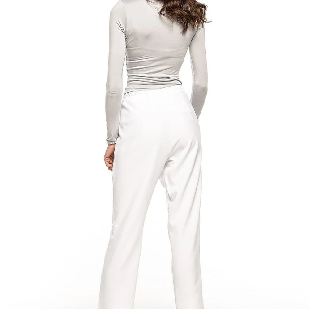 Women's Cigarette Trousers with Elastic Waist