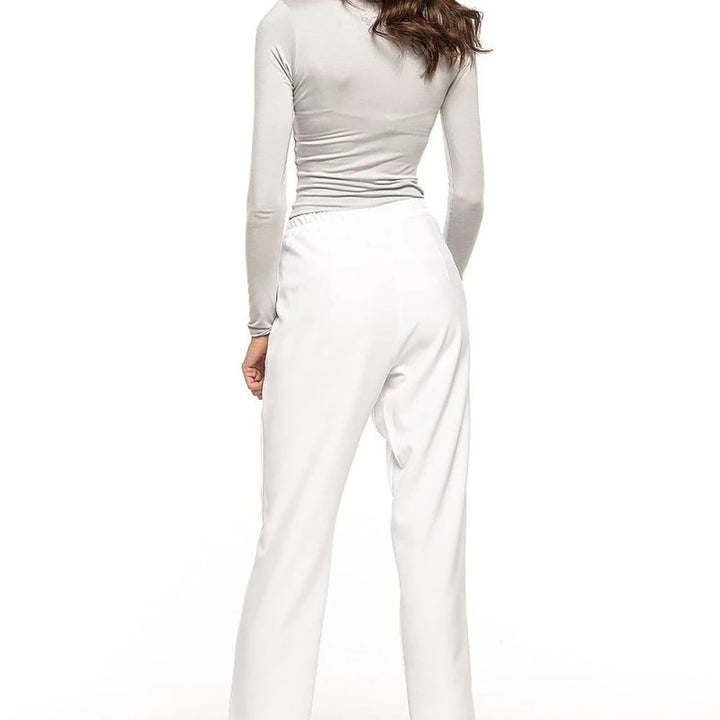Women's Cigarette Trousers with Elastic Waist