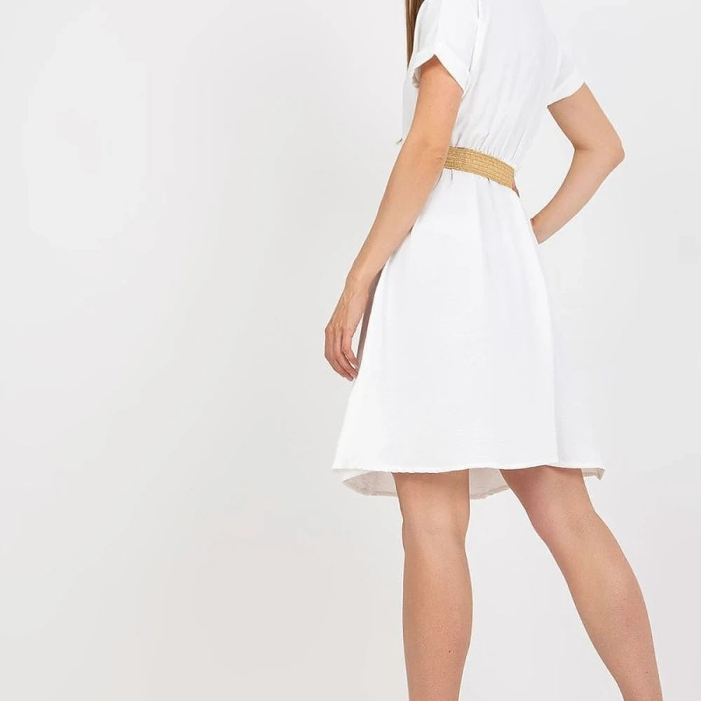 Cotton Spandex Envelope Front Dress