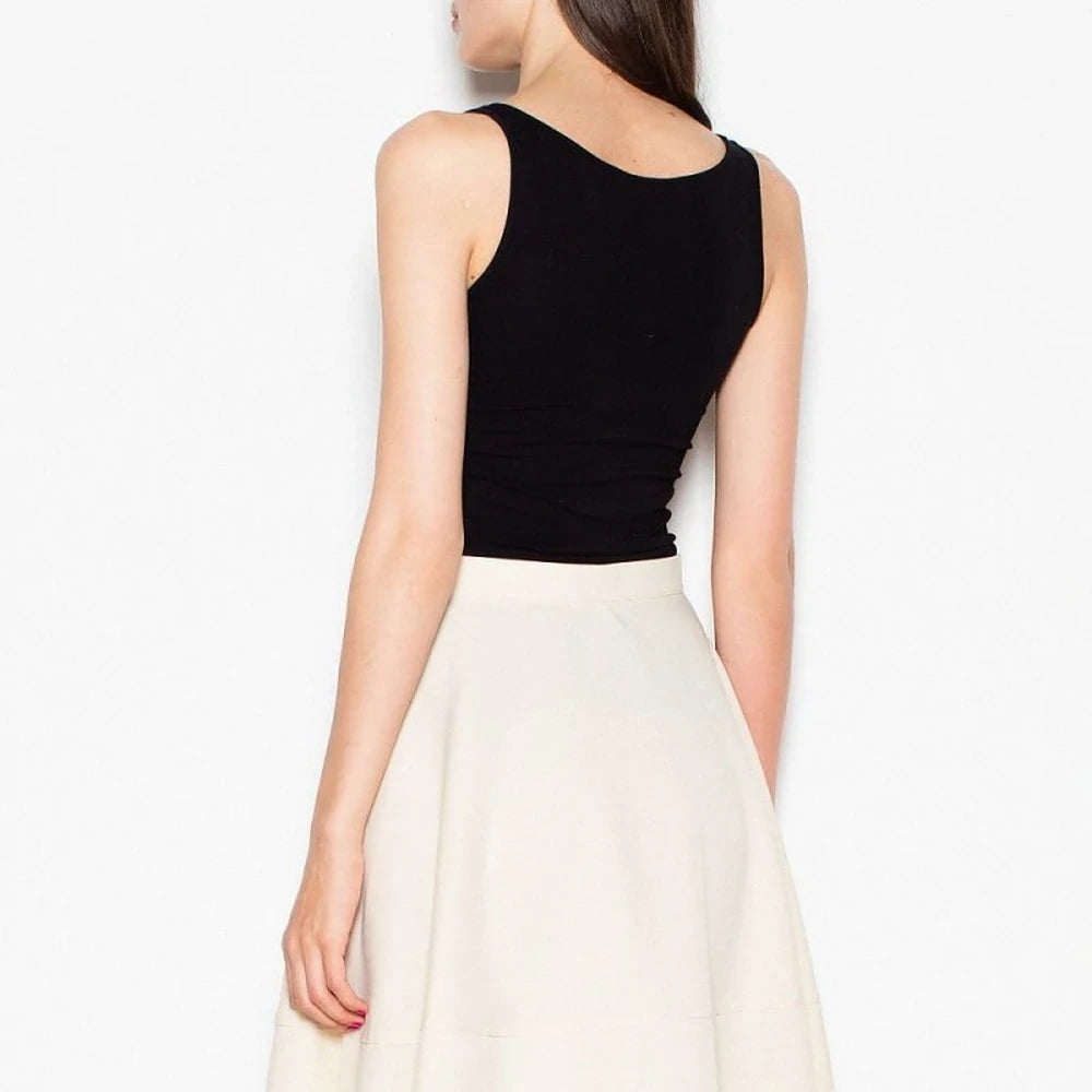 Pleated Skirt with Wide Belt
