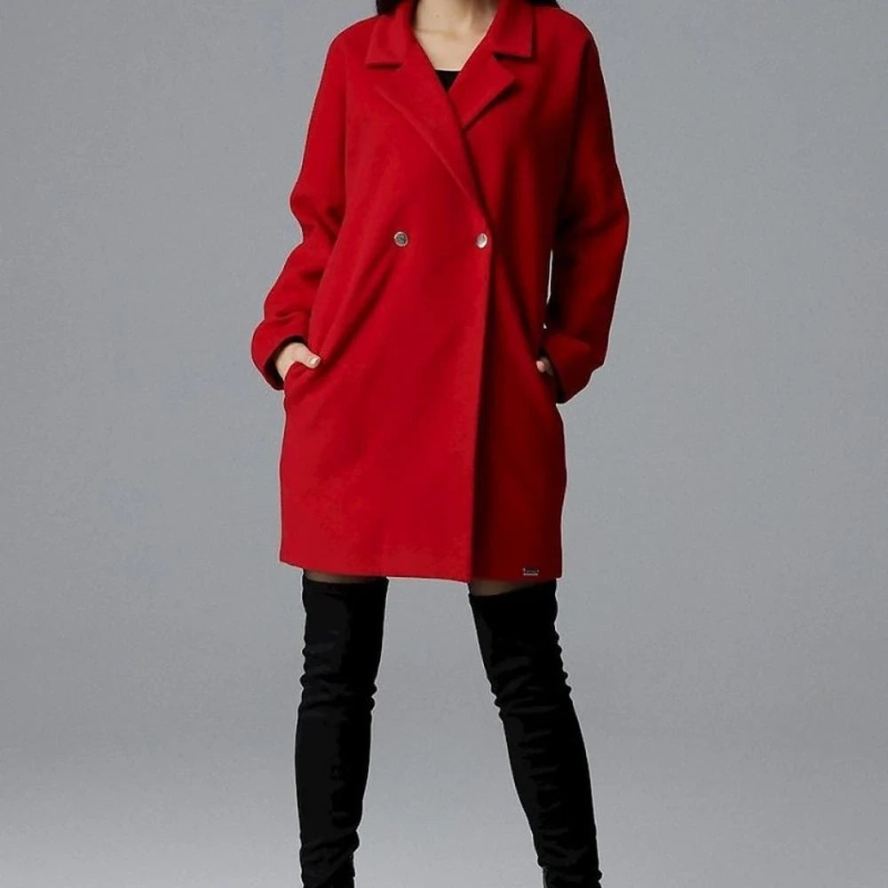 Loose Kimono Sleeve Double-Breasted Coat