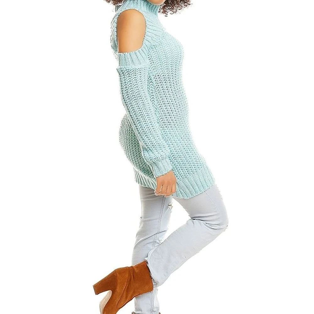 Hard-Knitted Maternity Jumper with Half-Zip