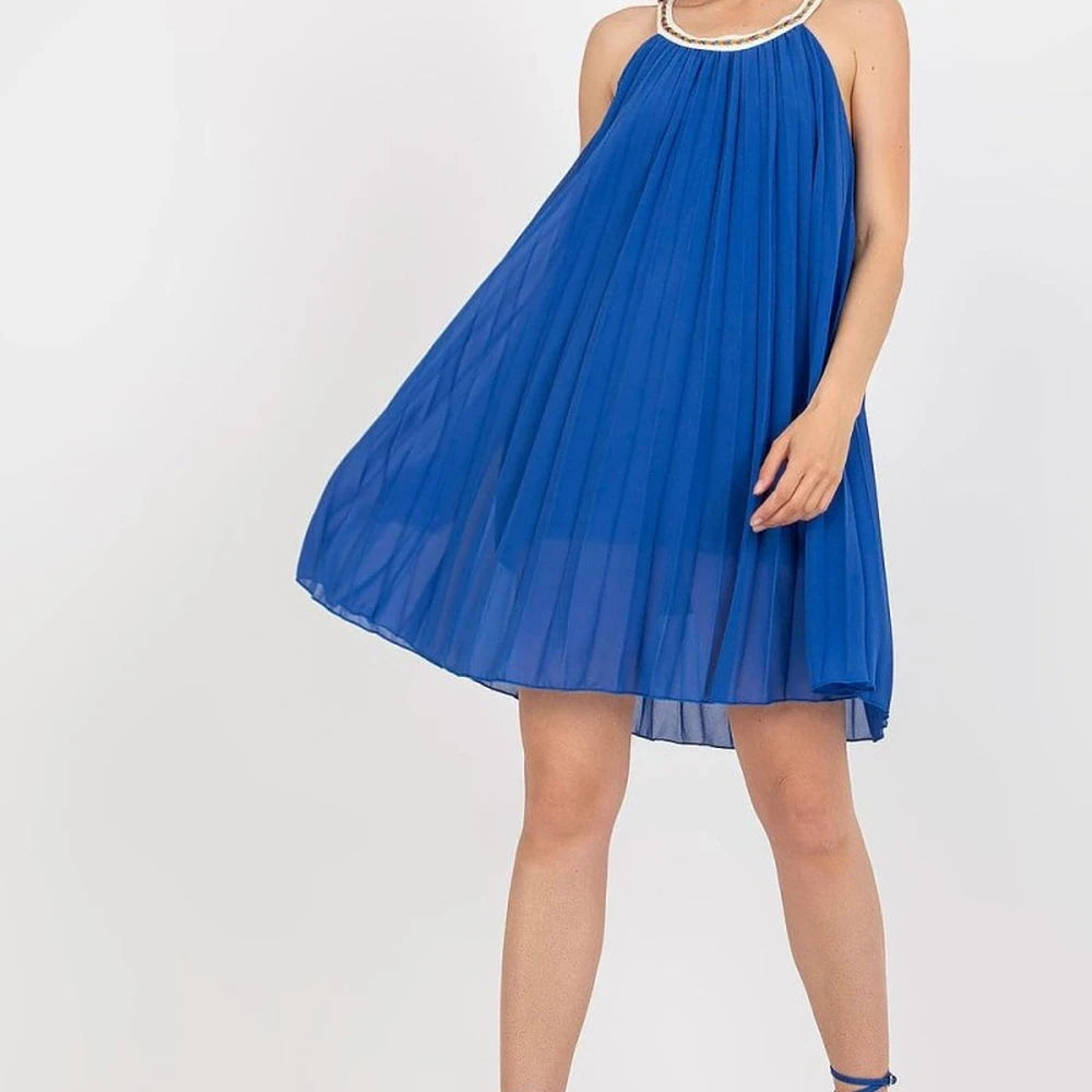 Pleated Strapless Maxi Dress