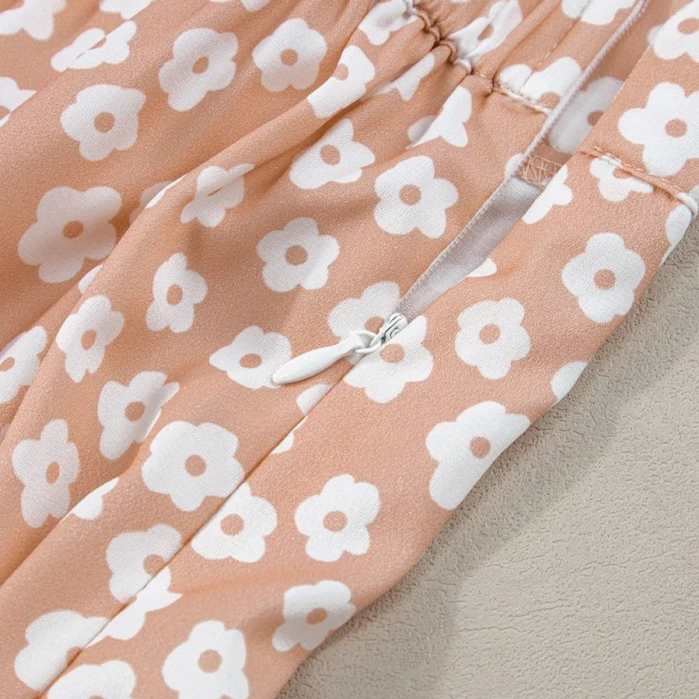 Floral Wide Leg Pants - 100% Polyester