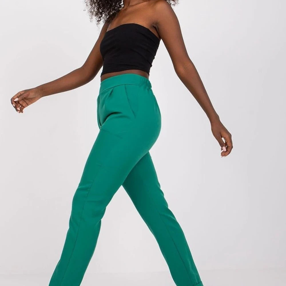 High Waisted Fabric Pants
