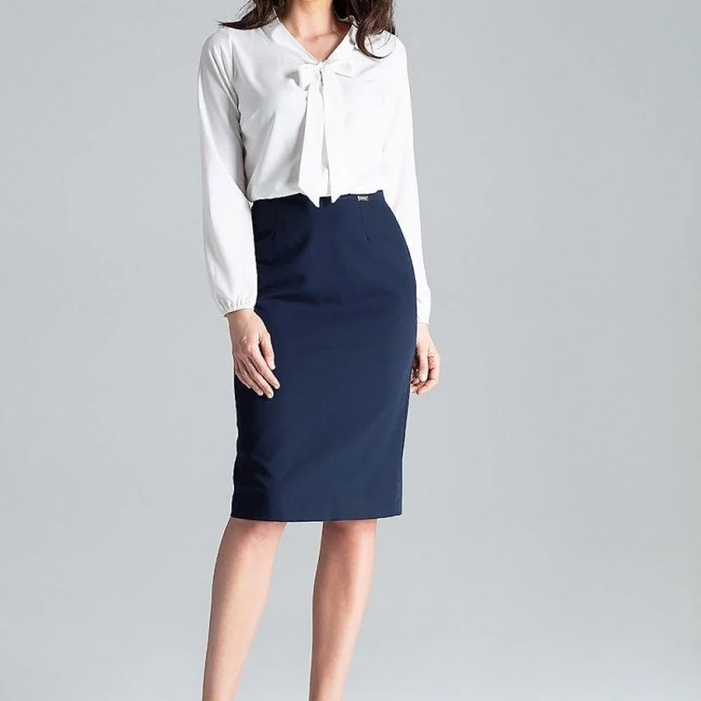 Women's Day Dress with Striped Contour