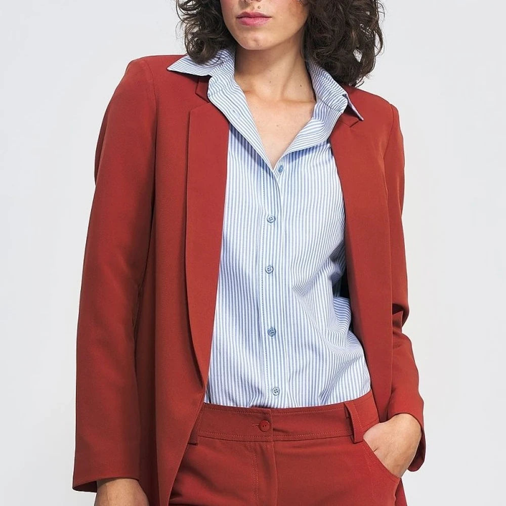 Elegant Lined Blazer Jacket