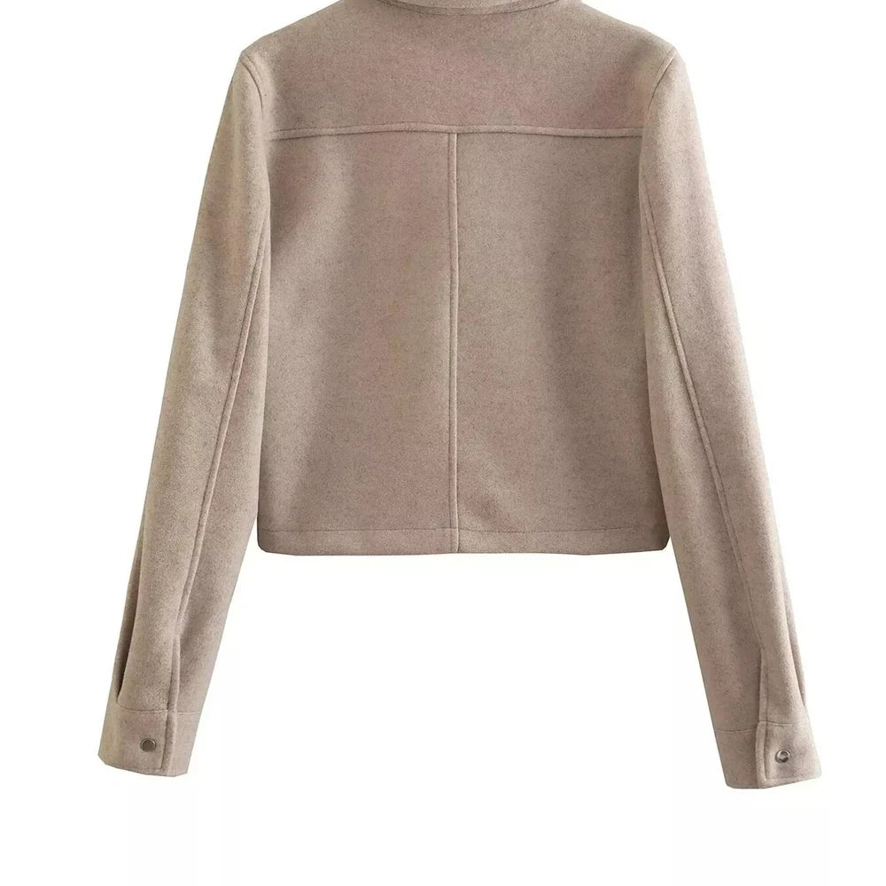Snap Down Long Sleeve Jacket