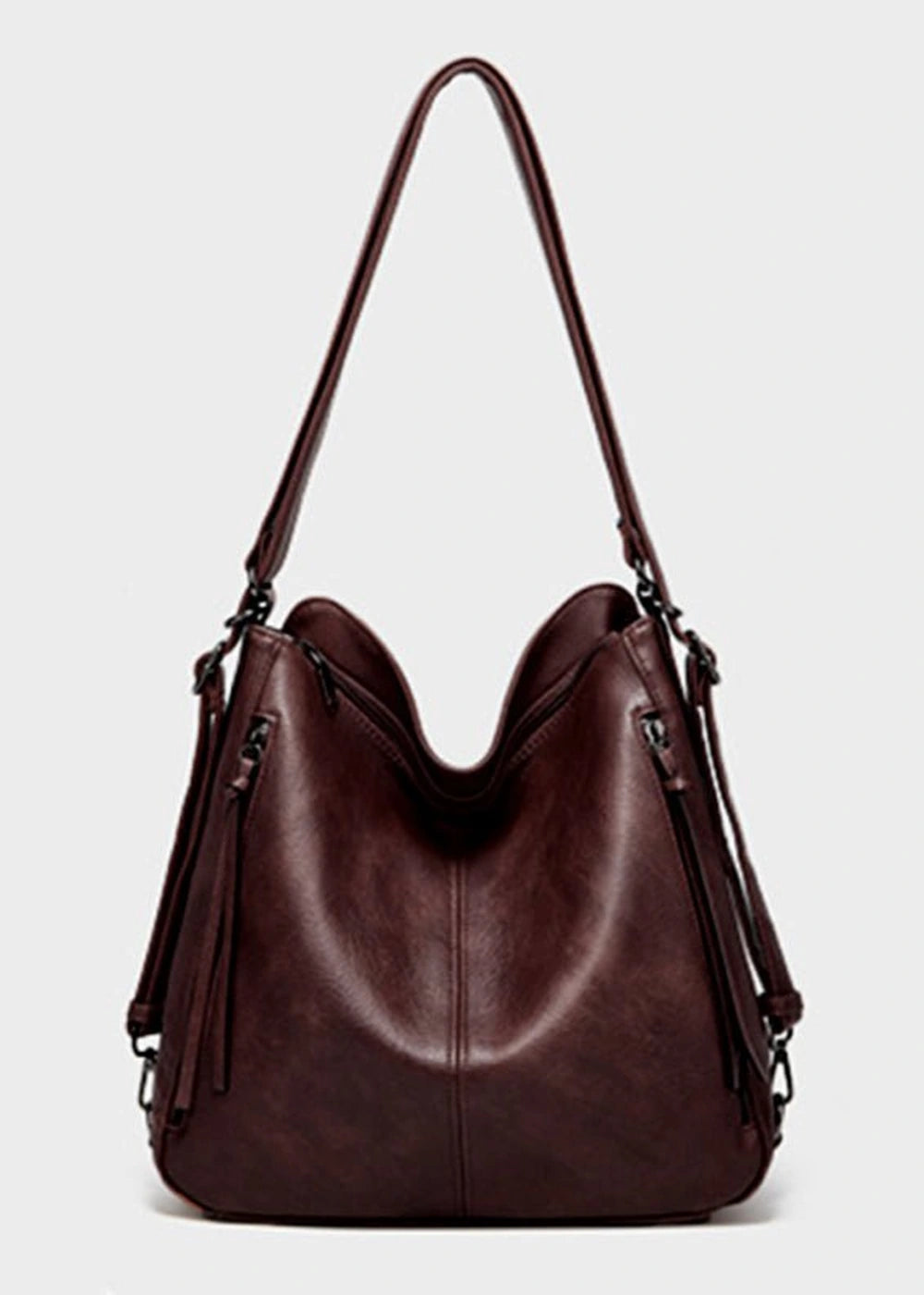 Pu shoulder tote messenger backpack bag