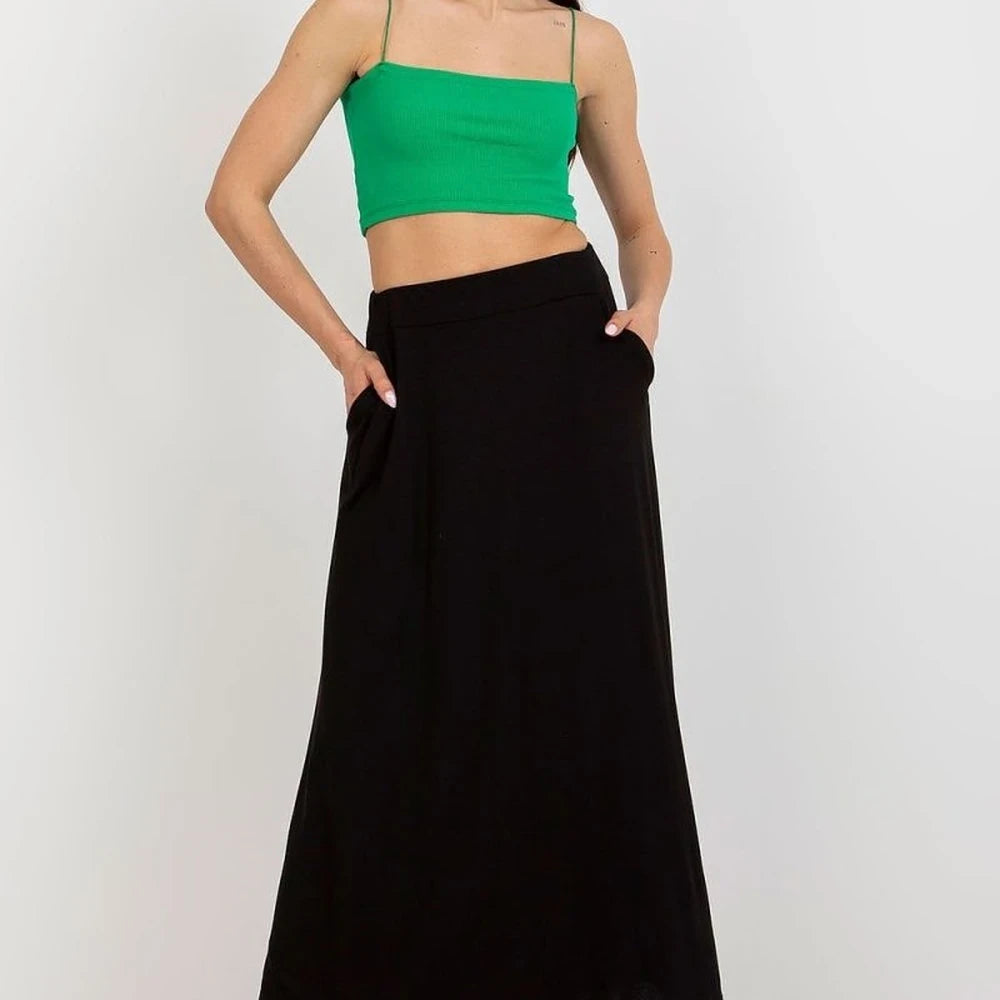 Rue Paris Summer Skirt with Elastic Waistband