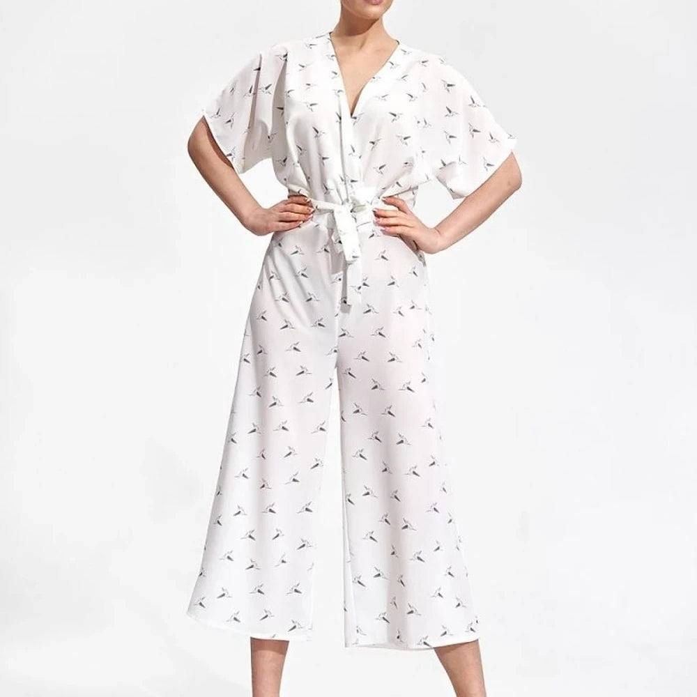 Women's Jumpsuit with Kimono Sleeves
